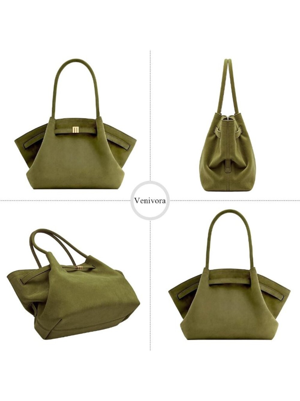 Stylish Vegan Leather Tote Bag for Women - Chic Shoulder Bag for Everyday Use - Picture 5 of 5